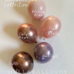 Dusty Mauve Balloons | Create Your Own Garland Double Layered Custom Balloons | Dusty Mauve Bridal Shower | Pink Blush Baby Shower