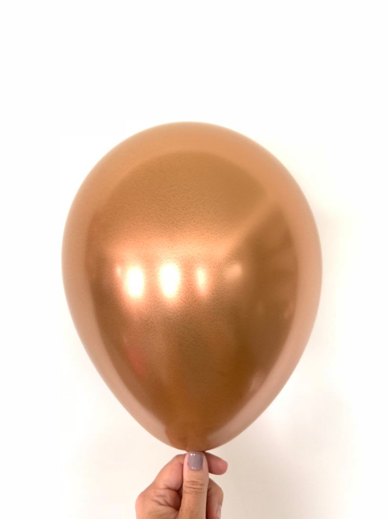 Copper Bridal Shower Decor Copper Latex Balloons Chrome Birthday Party Decor Fall Baby Shower Decor Chrome Copper Balloons
