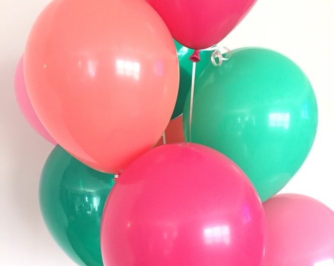 Lets Flamingle Balloons | Pink and Green Balloons | Lets Flamingle Bridal Shower Balloons | Cactus Balloons | Luau Bridal Shower