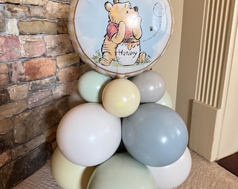 Winnie the Pooh Balloon Centerpiece | Pooh Bear Baby Shower | One Hundred Acre Wood Birthday | Our Hunny is One | A New Chapter is About to