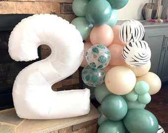 Two Wild Balloon Garland | Safari Balloon Garland | Tropical Safari Birthday Party | Wild One First Birthday Balloon Garland | Jungle Baby