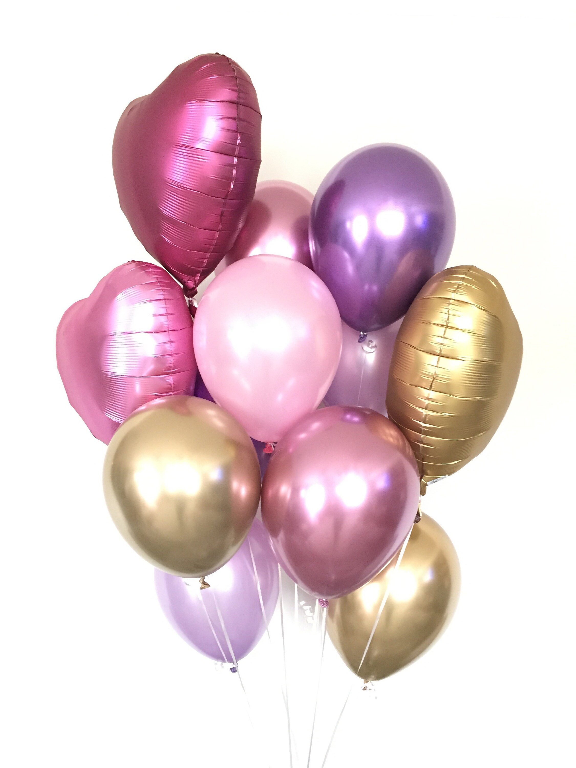 Purple And Pink Heart Balloons Valentine S Day Party Decor