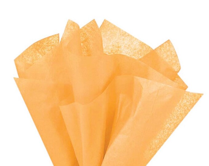 Peach Tissue Paper | 24 Sheets Peach Tissue Paper | 20”x 30” Tissue Paper Sheets | Peach Party Decor | Peach Gift Wrap | Peach Wedding Favor