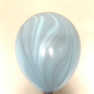 Pastel Blue Agate Balloons | Pastel Blue Marbled Balloons | Light Blue Agate Balloons | Pastel Galaxy Balloons | Pastel Galaxy Birthday