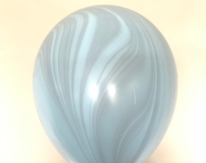 Pastel Blue Agate Balloons | Pastel Blue Marbled Balloons | Light Blue Agate Balloons | Pastel Galaxy Balloons | Pastel Galaxy Birthday