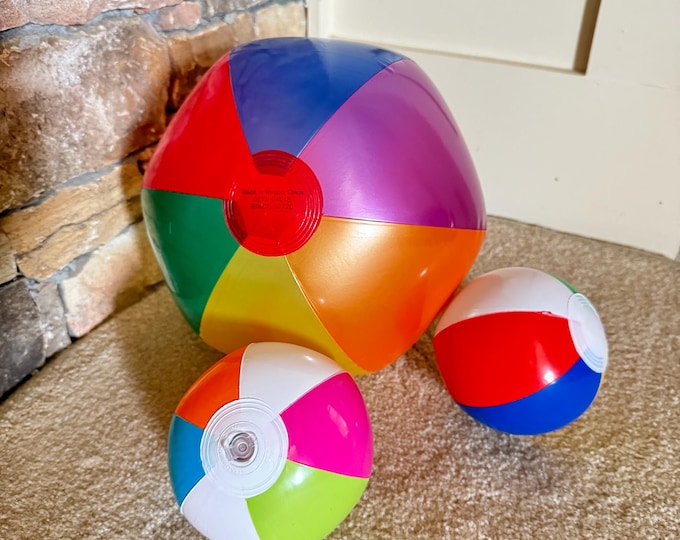 Beach Balls | Beach Ball Balloon Garland | One in The Sun | Pool Birthday Party Favors | Beach Birthday Party Decor | Under The Sea Balloo