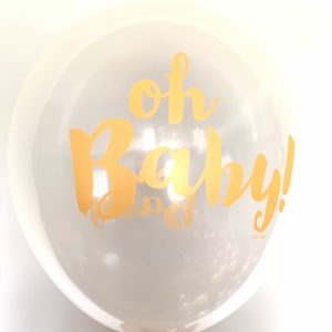 Oh baby-ballonnen | Gouden babyballonnen | Gouden Oh Baby-ballonnen | Gouden ballonnen | Gouden latexballonnen | Gouden babyshower | Geslacht baby