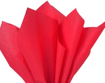 Red Tissue Paper | 24 Sheets Red Tissue Paper | 20”x 30” Tissue Paper Sheets | Holiday Party Decor | Red Christmas Gift Wrap Bridal