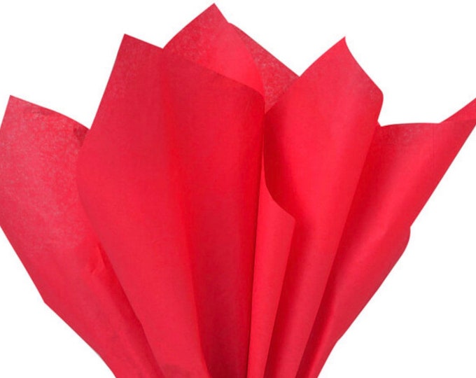 Red Tissue Paper | 24 Sheets Red Tissue Paper | 20”x 30” Tissue Paper Sheets | Holiday Party Decor | Red Christmas Gift Wrap Bridal