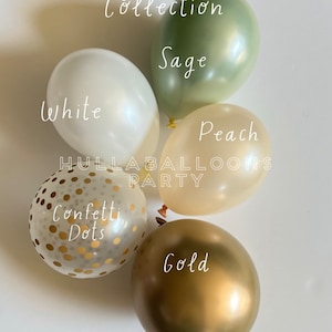 Sage and Peach Balloons | Sage Green Birthday | Woodland Baby Shower | Baby Block Box Balloons | Custom Balloon Garland