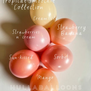 Tropical Smoothie Balloon Collection | First Trip Around The Sun Birthday Party | Blush Citrus Baby Shower | Balloons for Baby Block Boxes