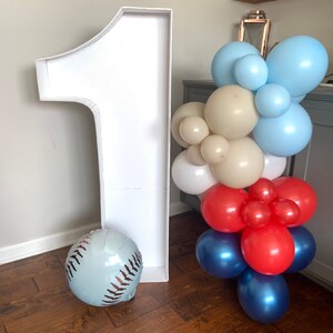 Baseball Balloon Garland Baseball Birthday Party Rookie of the Year first Birthday Baseball Balloon Arch American Birthday Balloons image 4