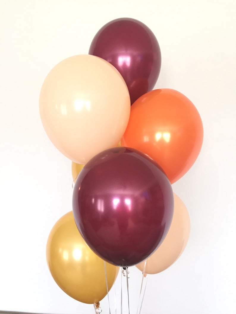 Blush and Burgundy Balloons Fall Balloons Little Pumpkin Balloons Little Pumpkin Baby Shower Decor Fall Bridal Shower Decor imagem 2