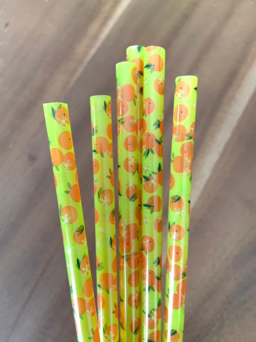 Lemon Straws Lemon Party Decor Citrus Straws She Found Her Main