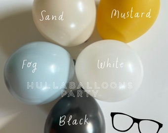 Cool Dude Balloons | One Cool Dude Birthday | One Happy Dude Baby Shower | Balloons for Baby Block Boxes | Black and Yellow Birthday