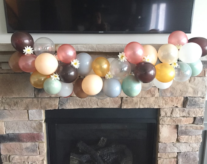 Fall Balloon Garland | Fall Bridal Shower Decor | Fall Baby Shower Decor | Fall Balloons | Little Pumpkin Baby Shower | DIY Balloon Garland