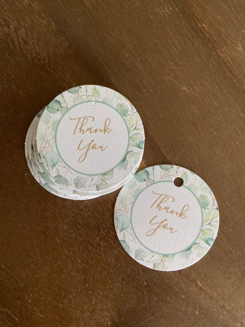 Eucalyptus Thank You Favor Tags Thank You Labels Eucalyptus Etsy