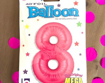 Oaktree Happy 40th Birthday Pink Holographic Foil Balloon – 18 Inch Number 40