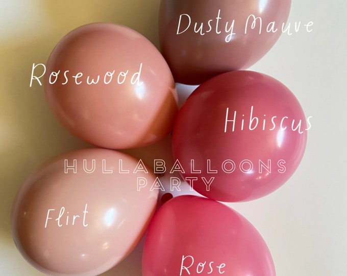 Rosé All Day Balloons  | Dusty Mauve Bridal Shower| Individual Balloons Create Your Own Garland Double Layered Custom Balloons