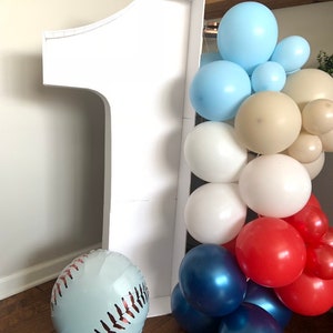 Baseball Balloon Garland Baseball Birthday Party Rookie of the Year first Birthday Baseball Balloon Arch American Birthday Balloons image 8