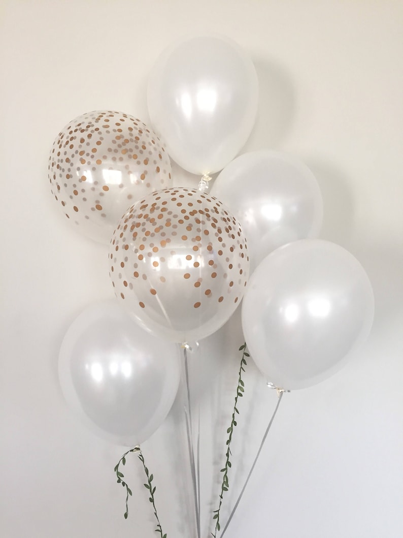 Foliage Balloons White Balloon Bouquet White Balloons Wedding Balloons White and Gold Balloon Bouquet Botanical Balloons