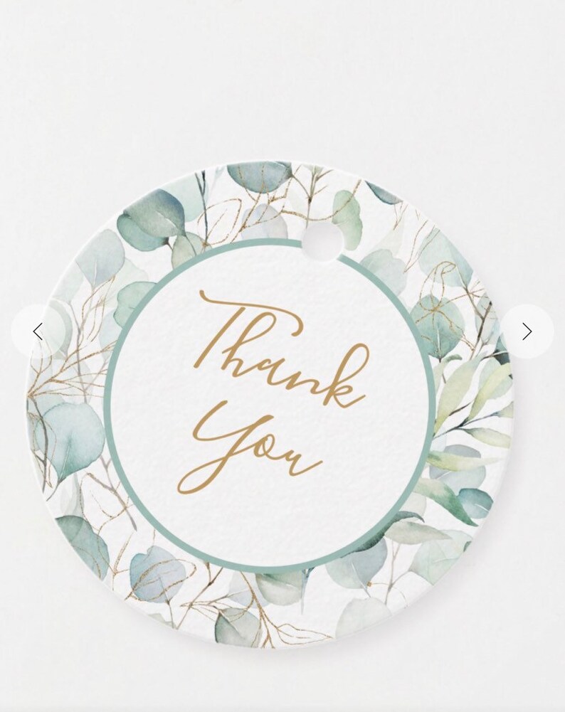 Eucalyptus Thank You Favor Tags Thank You Labels Eucalyptus Etsy