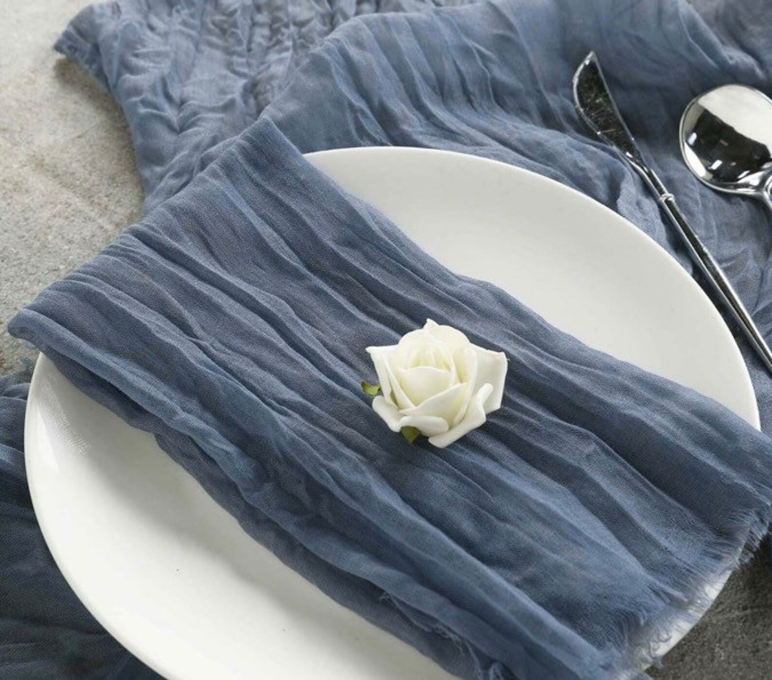 Dusty Blue Gauze Napkins Dusty Blue Cloth Napkins Dusty Etsy