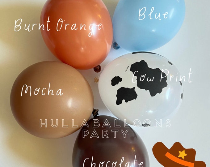Cowboy Balloons | Barnyard Birthday | Farm Baby Shower | Balloons for Baby Block Boxes | First Rodeo Birthday | How The Wedt Was One