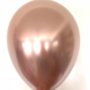 Chrome Rose Gold Balloons | Rose Gold Latex Balloons | Rose Gold Birthday Party Decor | Rose Gold Bridal Shower Decor | Fall Baby Shower Dec