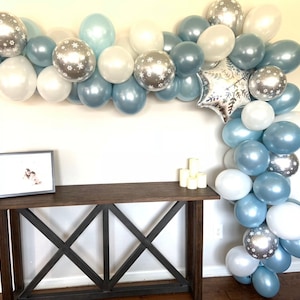 Blue Snowflake Balloon Garland DIY Kit Baby It's Cold Outside Baby ...