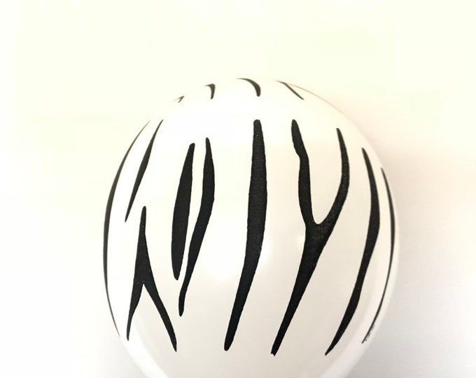 Zebra Print Balloons | Zebra Latex Balloons | Sweet 16 Birthday Party Decor | Animal Print Balloons | Bachelorette Party Balloons