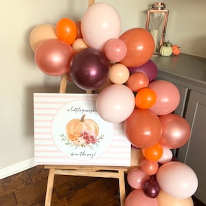 Blush Little Pumpkin Balloon Garland Kit | Little Pumpkin Baby Shower Decor | Fall Bridal Shower | A Little Pumpkin is on the Way