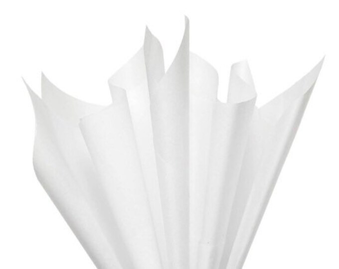 White Tissue Paper | 24 Sheets White Tissue Paper | 20”x 30” Tissue Paper Sheets | White Gift Wrap White Bridal Shower | White Baby