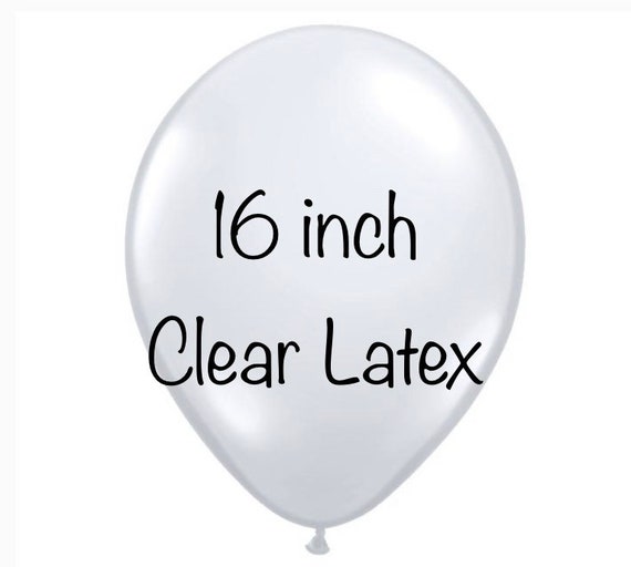 16” Clear Latex Balloons | 16 inch Clear Balloons | Large Confetti Balloons  | Custom Balloons