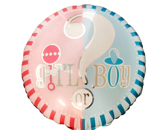 Girl or Boy Balloon | Gender Reveal Baby Shower Decor | Baby Shower Balloons | Pink or Blue Baby Shower Decor | Gender Neutral Pregnancy