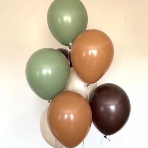 Green and Brown Balloons | Woodland Balloons | Camo Balloons | Woodland Baby Shower Decor | Camouflage Baby Shower