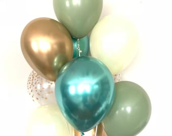 Sage and Eucalyptus Balloons | Light Green Wedding Decor | Green and Ivory Balloons | Eucalyptus Balloons | Dark Sage Green Bridal Shower