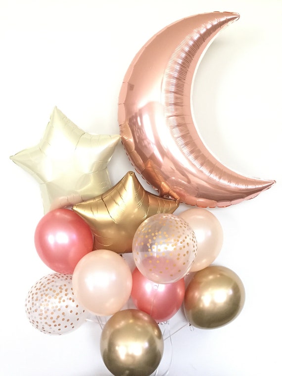 rose gold balloons baby shower