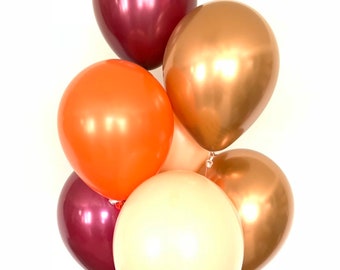 Blush and Burgundy Balloons | Fall Balloons | Little Pumpkin Balloons | Little Pumpkin Baby Shower Decor | Fall Bridal Shower Decor