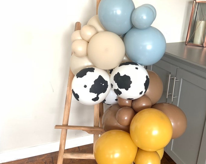 Barnyard Balloon Garland | Farm Balloon Garland | Oink Moo Cockadoodle Doo Birthday Party | Giddy Up CowGirl Cowboy Farm Animal Balloons