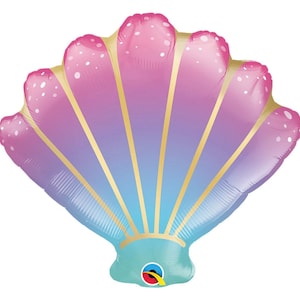 Pink & Lila Muschelballons | Meerjungfrau Party Dekor | Pool-Geburtstags-Party-Dekor | Strand-Geburtstags-Party Dekor | Unter dem Meer Ballons