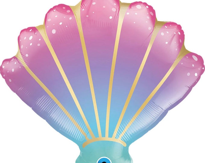 Pink & Purple Seashell Balloons | Mermaid Party Decor | Pool Birthday Party Decor | Beach Birthday Party Decor | Under The Sea Balloons