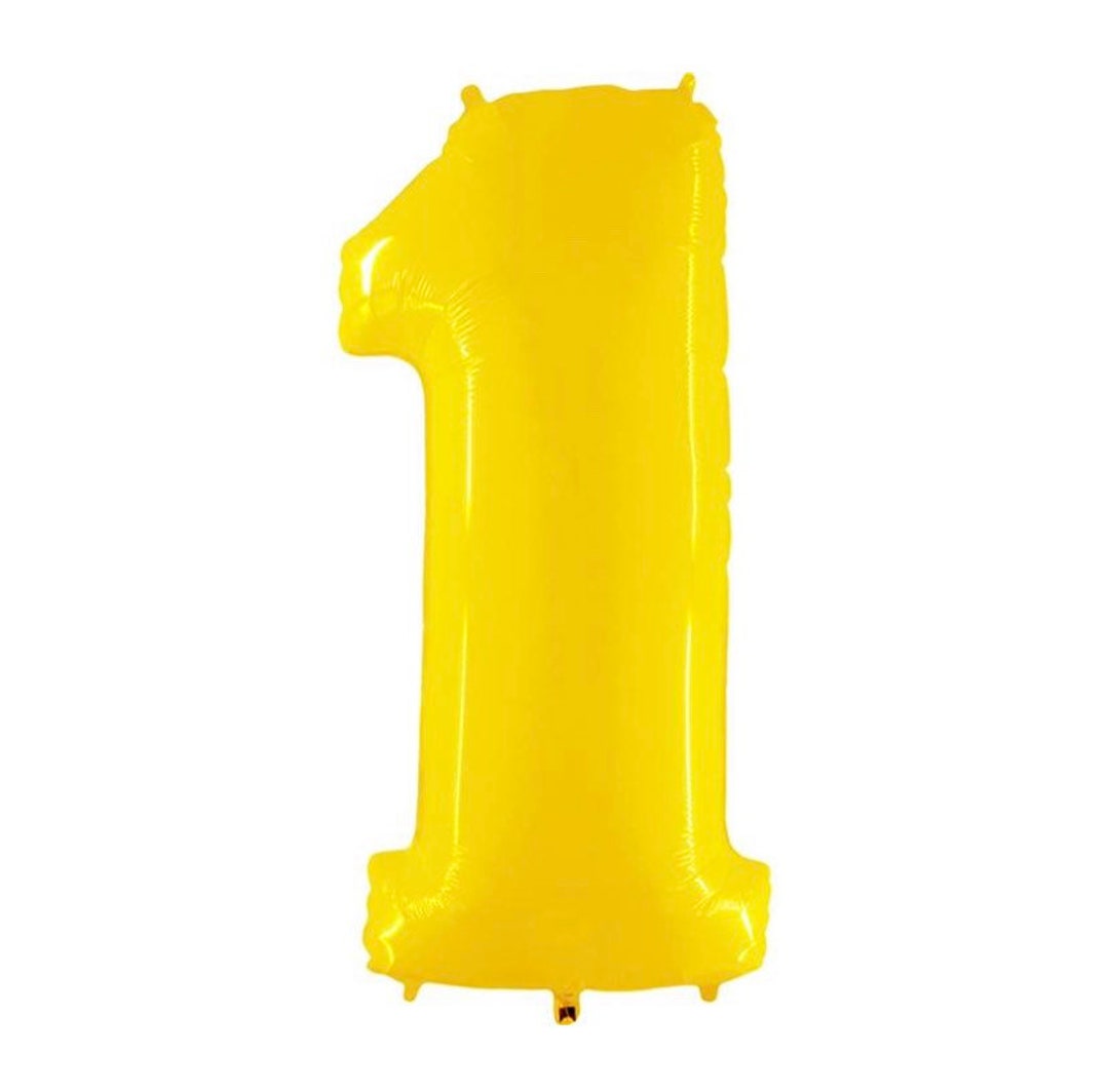 Yellow Number 1 Balloon Yellow First Birthday Balloons Our Main Squeeze