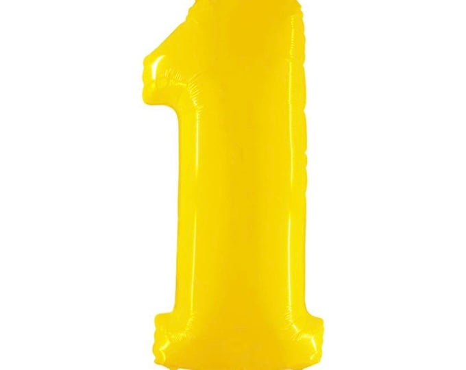 Yellow Number 1 Balloon | Yellow First Birthday Balloons | Our Main Squeeze is 1 | One is Sweet | You are my Sunshine | Lemon Birthday Party