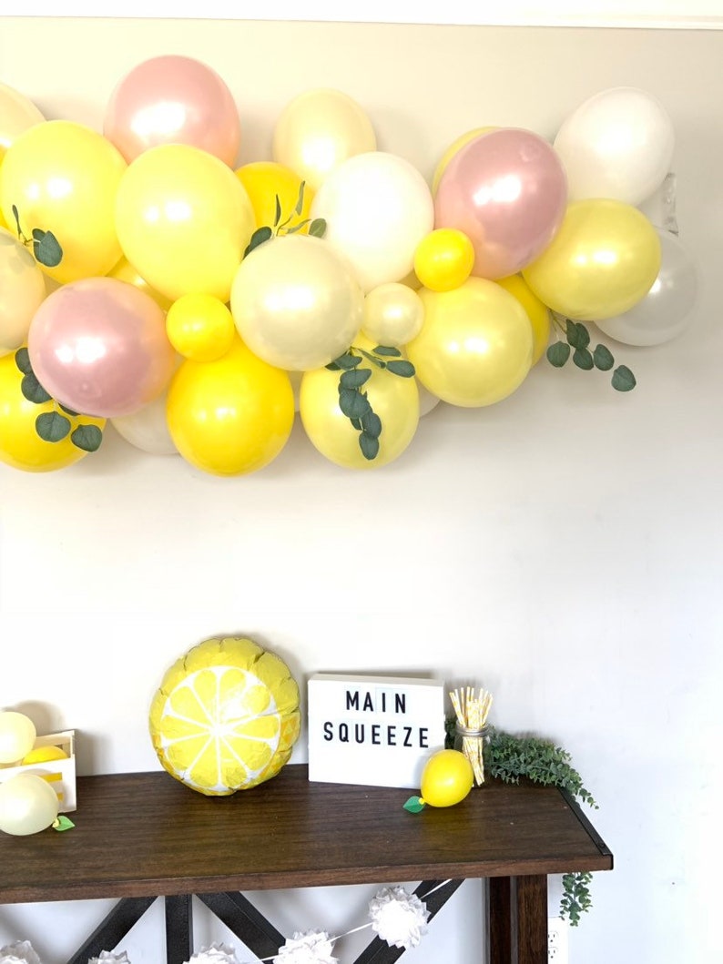 Pink Lemon Balloon Garland She Found Her Main Squeeze Bridal Shower Decor Love is Sweet Baby Shower It's Sweet To Be One First Birthda image 4