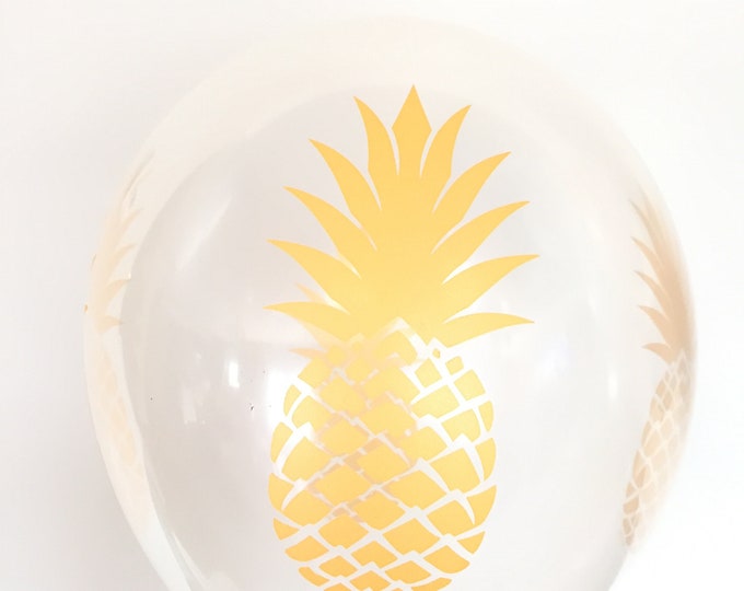 Pineapple Balloons | Tropical Balloons | Pineapple Decor | Hawaiian Bridal Shower Decor | Party Like A Pineapple Decor | Tropical Baby Showe