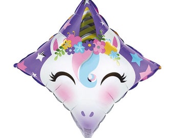 Unicorn Balloons | Diamond Unicorn Balloon | Unicorn Birthday Party Decor | Unicorn Decor | Unicorn Party | Rainbow Birthday Balloons