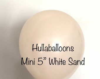 Mini weiße Sandballons | Neutrale Luftballons | Mini 5 ”Latexballons | Beige Ballongirlande | Ballon-Künstler | Weißer Sandballon Dekor