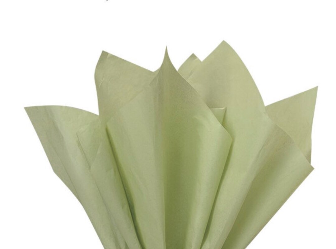 Sage Green Tissue Paper Bulk - 120 Sheets Gradient Wrapping Paper For Gifts