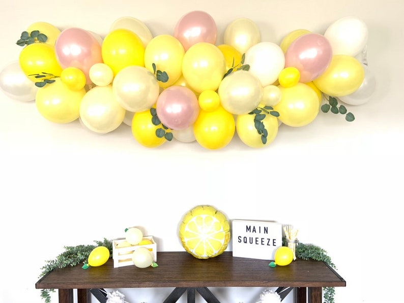 Pink Lemon Balloon Garland She Found Her Main Squeeze Bridal Shower Decor Love is Sweet Baby Shower It's Sweet To Be One First Birthda image 8